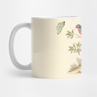 Birds & Butterflies Nature Illustration Mug